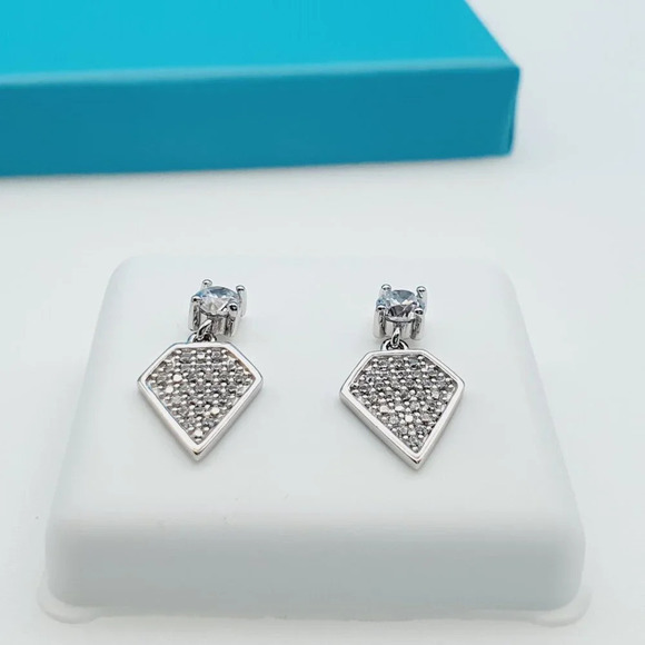 - "925 Sterling Silver CZ Beautiful Earrings for Women, 1USPAR4153 - Picture 8 of 11